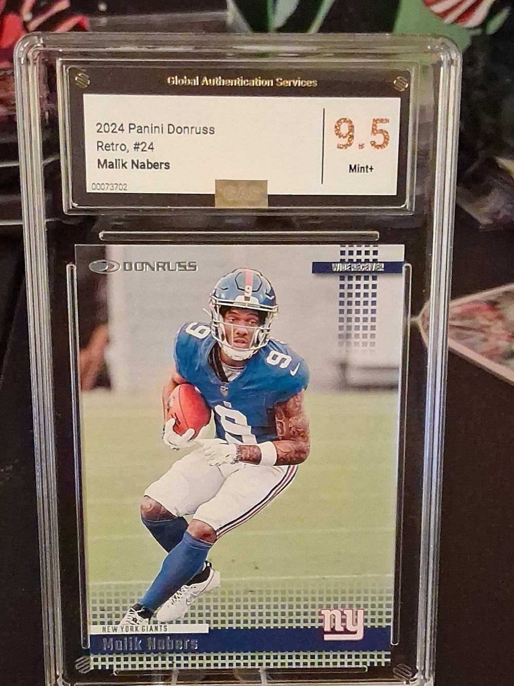 Panini Blue and White Malik Nabers Football Card